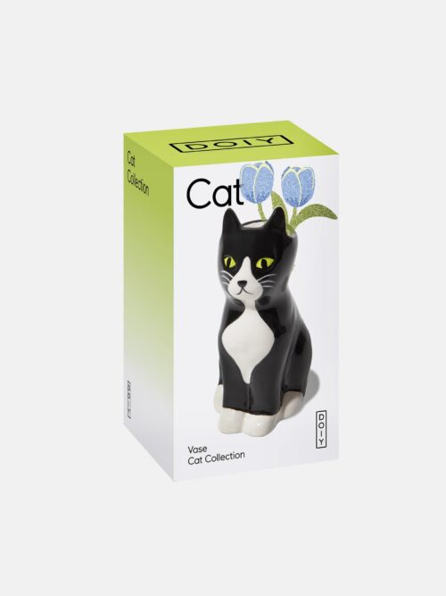 DOIY Cat Vase XS in its retail packaging