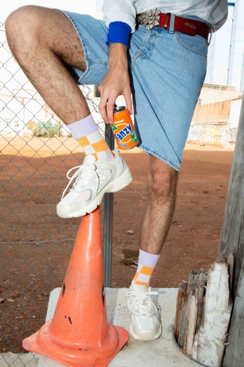 DOIY Fanzy Socks worn on feet