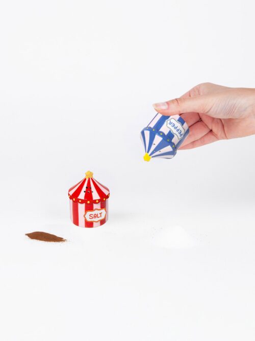 DOIY Funfair Salt & Pepper Shakers in use