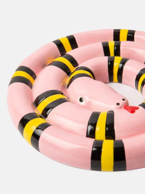 DOIY Snake Trivet Pink close-up detail