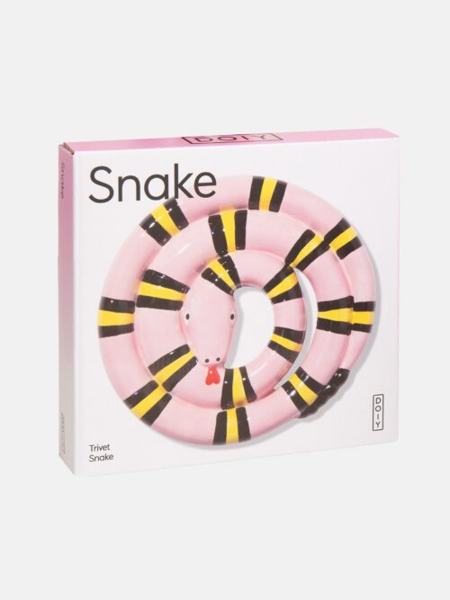DOIY Snake Trivet Pink in its retail packaging