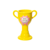 DOIY Trophy Vase Best Friend Award Yellow on a pure white background