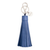 Firefly Soft Tassel taevasinine, hõbedast tooni kinnitus valgel taustal