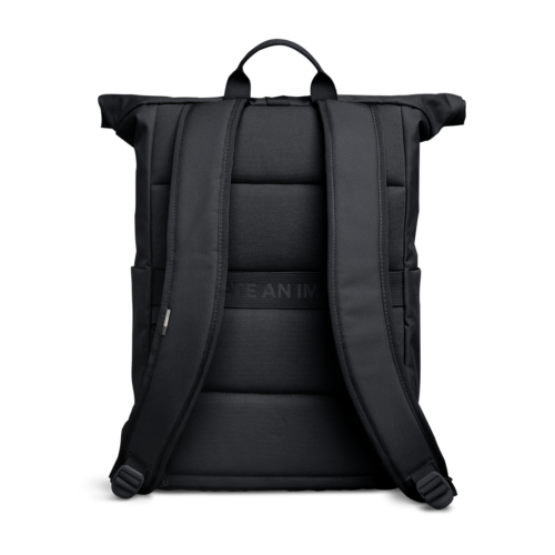 Got Bag Rolltop Easy Monochrome Black back studio view
