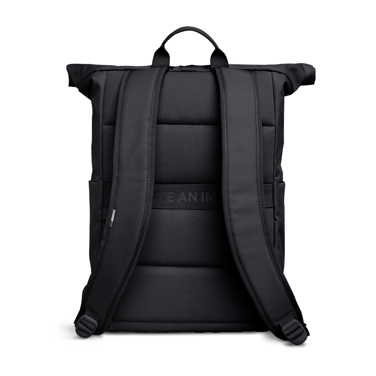 Got Bag Rolltop Easy Monochrome Black back studio view