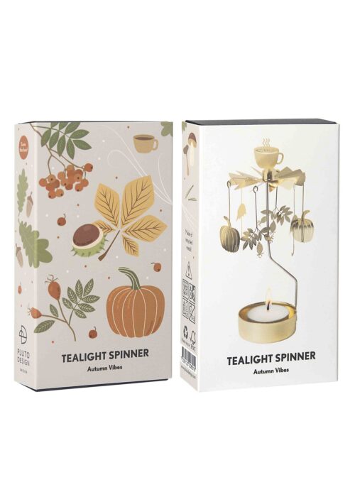 Pluto Design pöörlev küünlaalus Autumn Vibes tootepakend