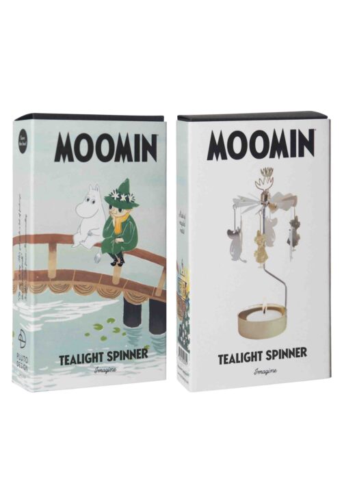 Pluto Design pöörlev küünlaalus Moomin Imagine tootepakend
