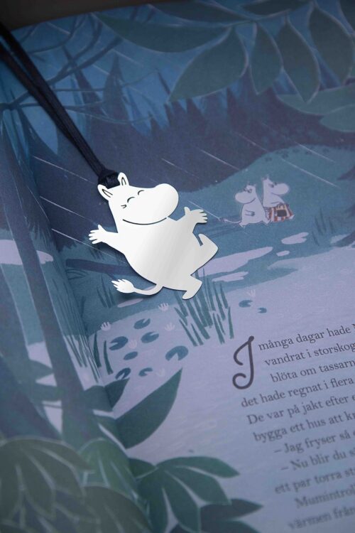 Pluto Design järjehoidja Moomin Blue järjehoidja raamatu vahel
