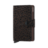 Secrid Miniwallet Leo Brown closed front view on a pure white background
