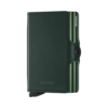 Secrid Twinwallet Original Green closed front view on a pure white background