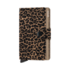 Secrid Miniwallet Leo Beige closed front view on a pure white background