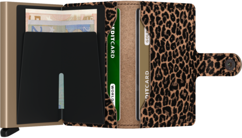 Secrid Miniwallet Leo Beige open interior view