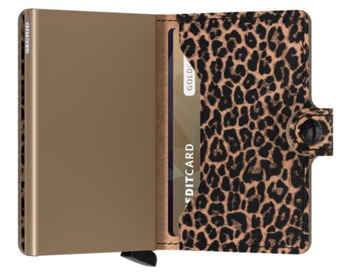 Secrid Miniwallet Leo Beige open card compartment view