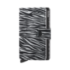 Secrid Miniwallet Zebra Light Grey closed front view on a pure white background