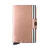 Secrid Twinwallet Metallic Rose-Silver closed front view on a pure white background