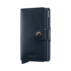 Secrid Miniwallet Original Navy-Navy closed front view on a pure white background
