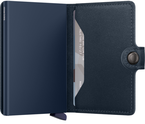 Secrid Miniwallet Original Navy-Navy open card compartment view