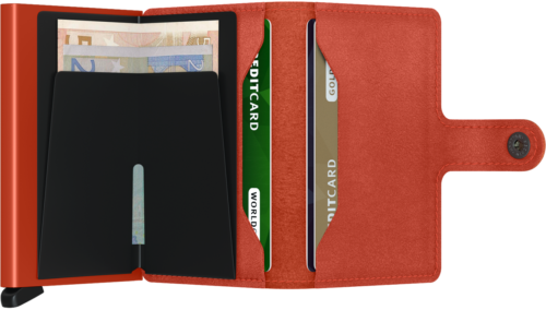 Secrid Miniwallet Original Orange open interior view