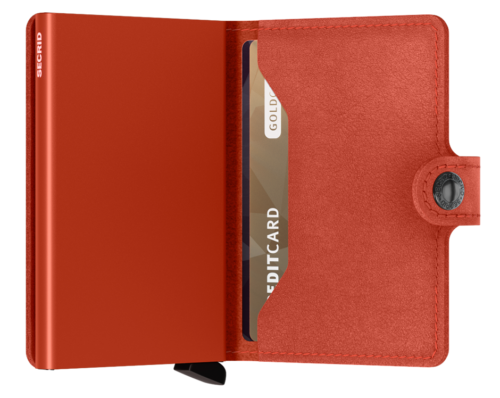 Secrid Miniwallet Original Orange open card compartment view