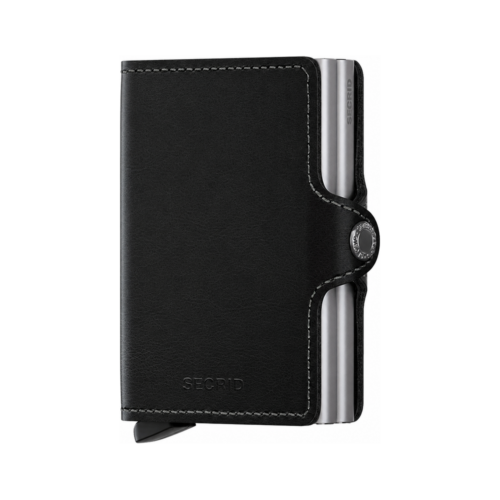 Secrid Twinwallet Original Black closed front view on a pure white background
