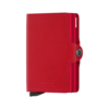 Secrid Twinwallet Original Red-Red closed front view on a pure white background