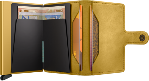 Secrid Miniwallet Vintage Yellow open interior view