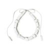 THE AIR Marshmallow white necklace arranged on a pure white background