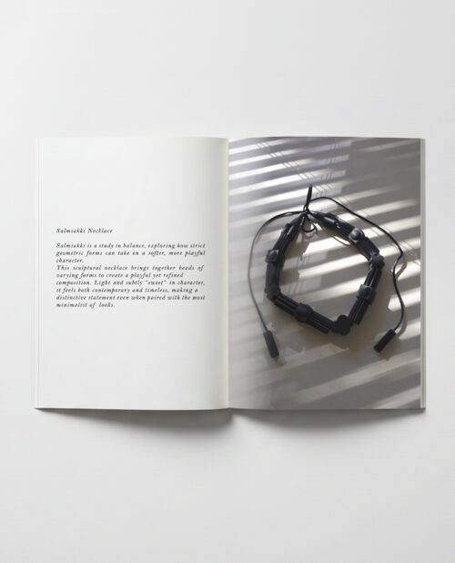 THE AIR Necklace Salmiakki displayed in an open magazine