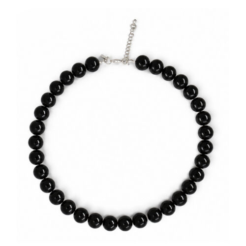 Chromophobia “Black Agate” Choker – full necklace on a white background