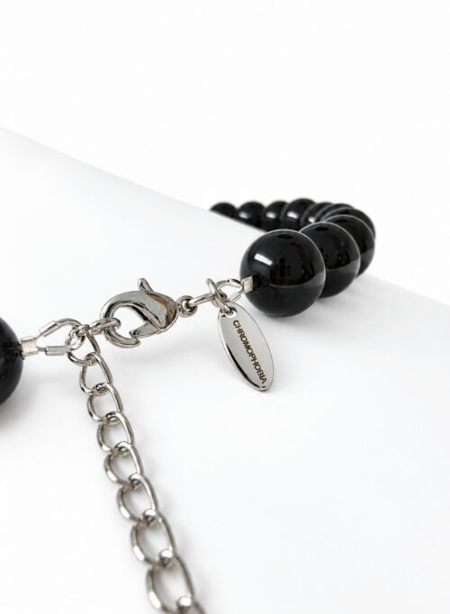 Chromophobia “Black Agate” Choker – necklace clasp and Chromophobia tag detail