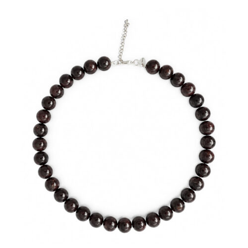 Chromophobia “Garnet Stone” Choker – full necklace on a white background