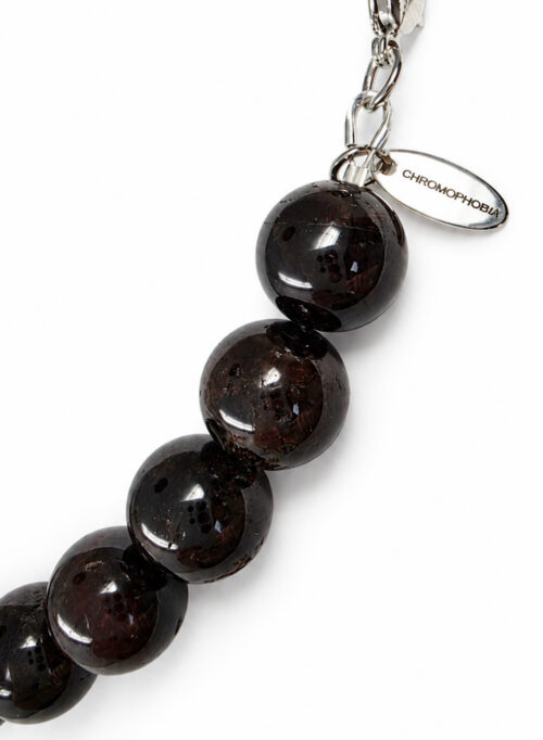 Chromophobia “Garnet Stone” Choker – clasp and Chromophobia tag detail