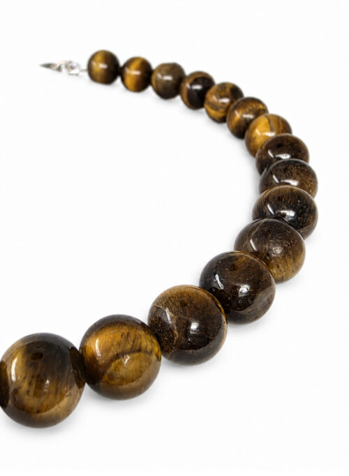 Chromophobia “Tiger Eye” Choker – close-up of tiger eye beads