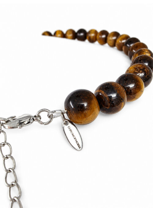 Chromophobia “Tiger Eye” Choker – necklace clasp and Chromophobia tag detail