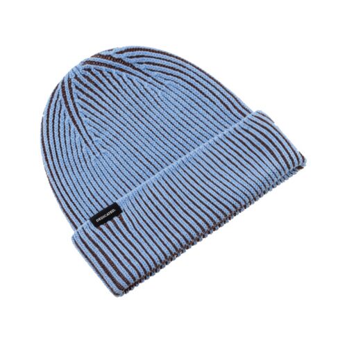 Dedicated Beanie Hemavan Brioche Cappuccino Brown/Cornflower Blue – on a white background