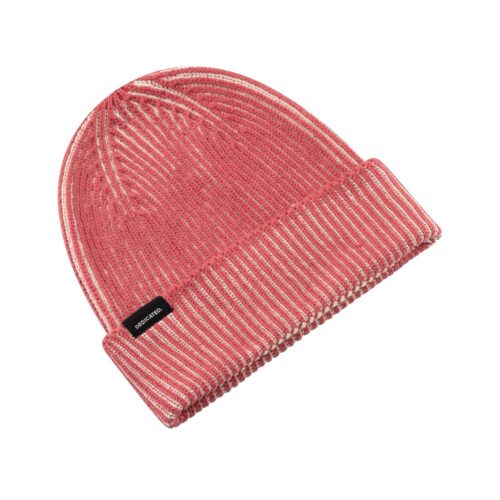 Dedicated Beanie Hemavan Brioche Vanilla White/Holly Red – on a white background