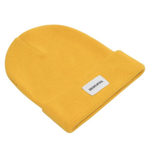 Dedicated Beanie Kiruna Spice Yellow – on a white background
