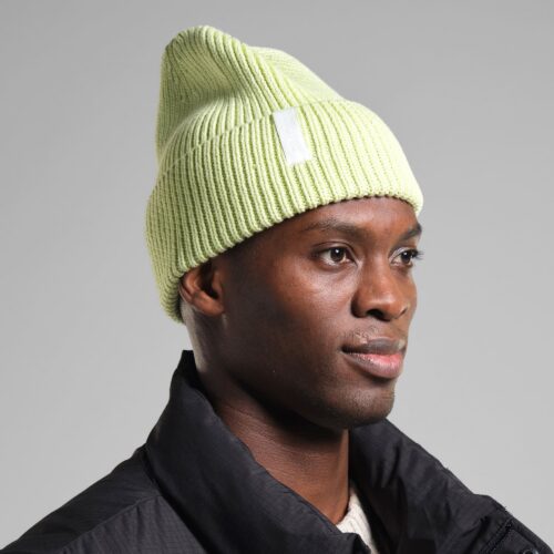 Dedicated Beanie Narvik Lime Green – worn by a model