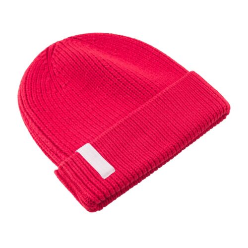 Dedicated Beanie Narvik True Red – on a white background