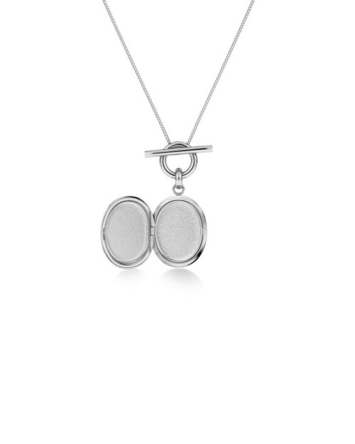 Edblad Behold Locket kaelakee teras — Avatud medaljon