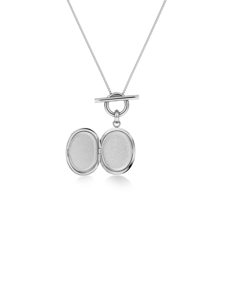 Edblad Behold Locket kaelakee teras — Avatud medaljon
