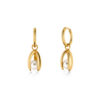 Edblad Moonrave Hoops L Gold Earrings on a white background