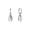 Edblad Moonrave Hoops L Steel Earrings on a white background