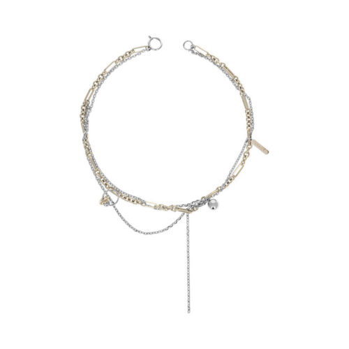 Justine Clenquet Rachel Necklace Gold & Palladium – on a white background