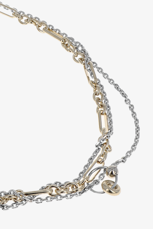 Justine Clenquet Rachel Necklace Gold & Palladium – detail view